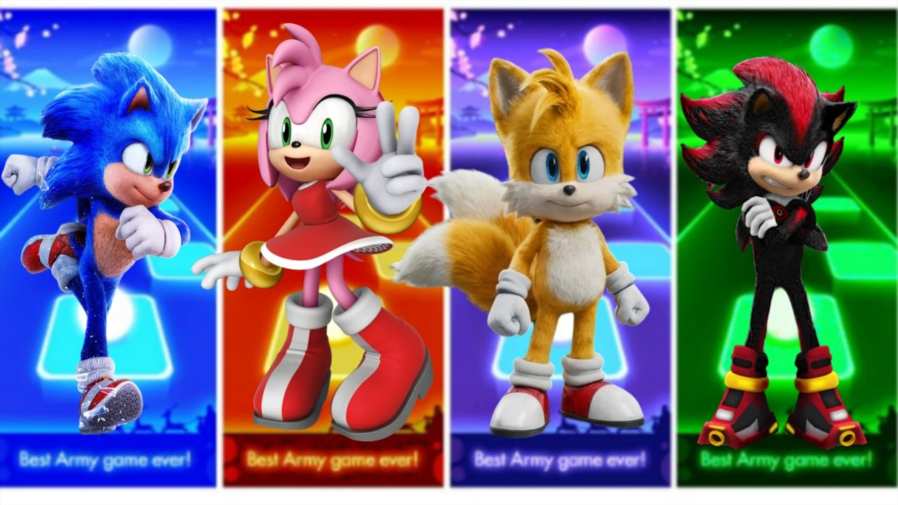 Sonic 🔴 Amu Rose 🔴 Tails 🔴 Shadow - Tiles hop