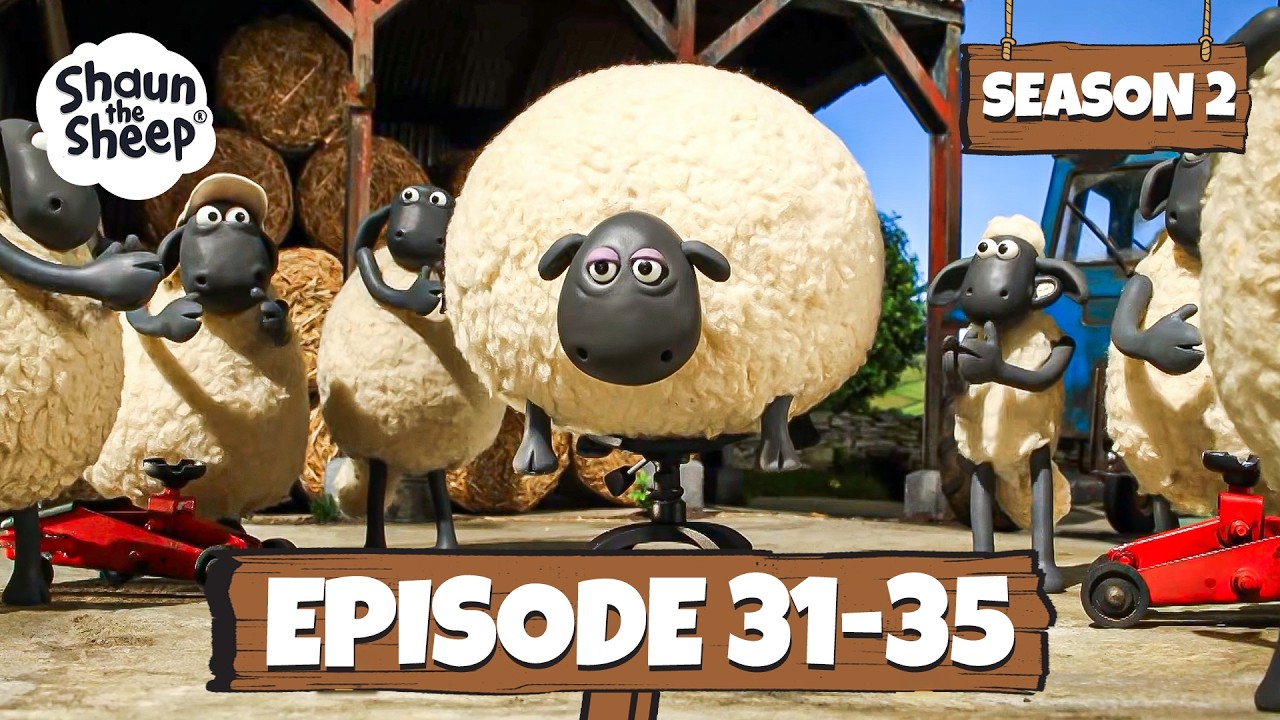 Shaun the Sheep Season 2 Episode 31-35 | Back to School 🔔🚌