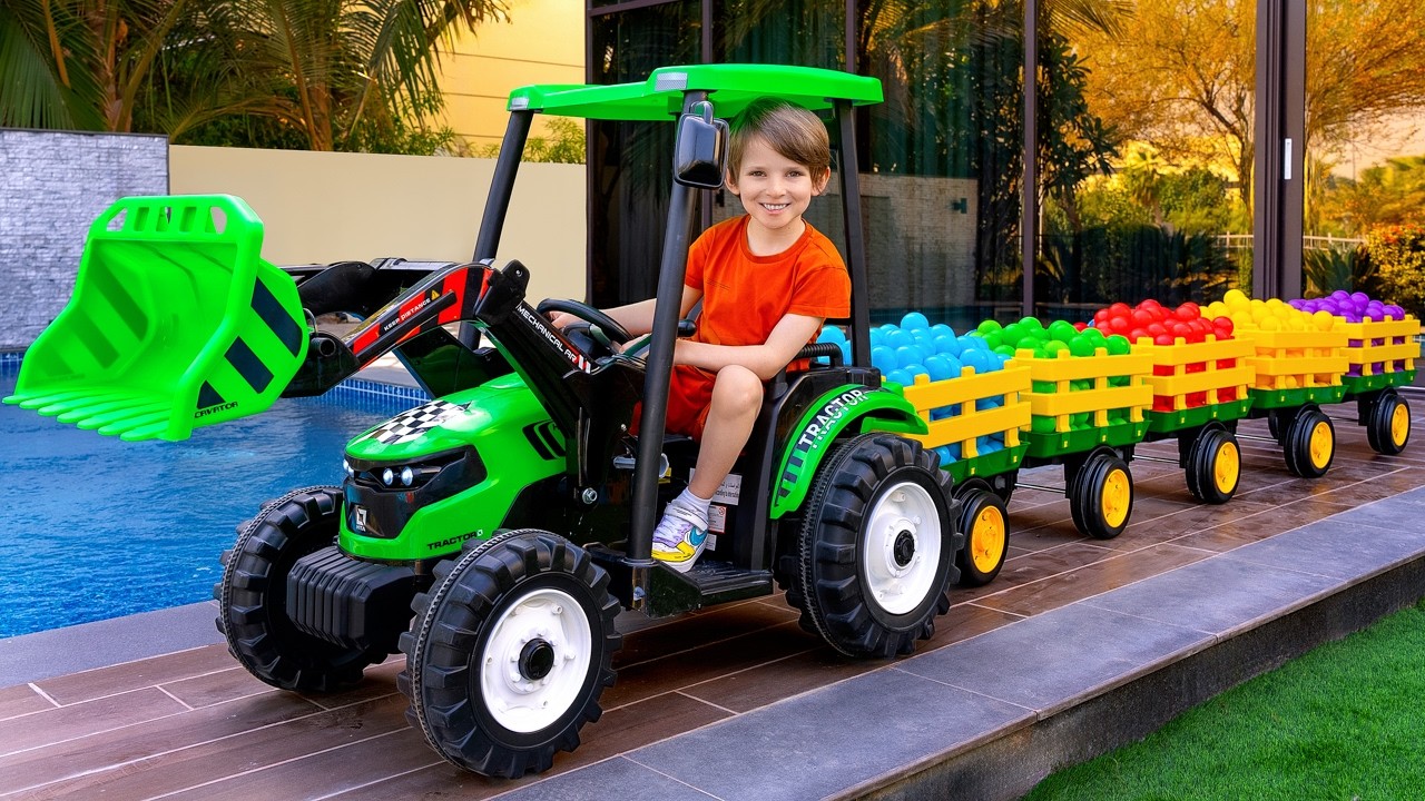 Amazing Tractor Advenutre | Alex Looks For Lost Numbers