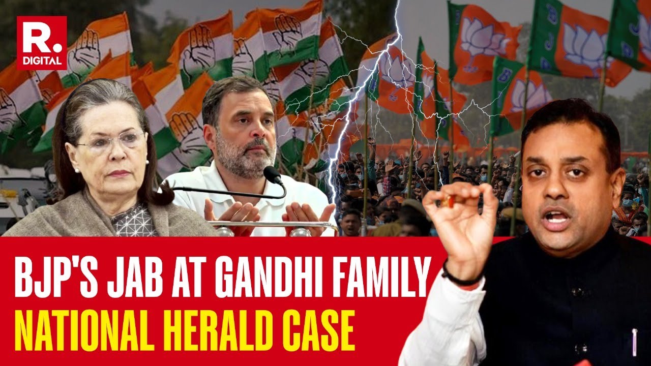 National Herald Case: 'Rahul & Sonia Gandhi are dacoits', BJP's Sambit Patra Calls Out Gandhi Family