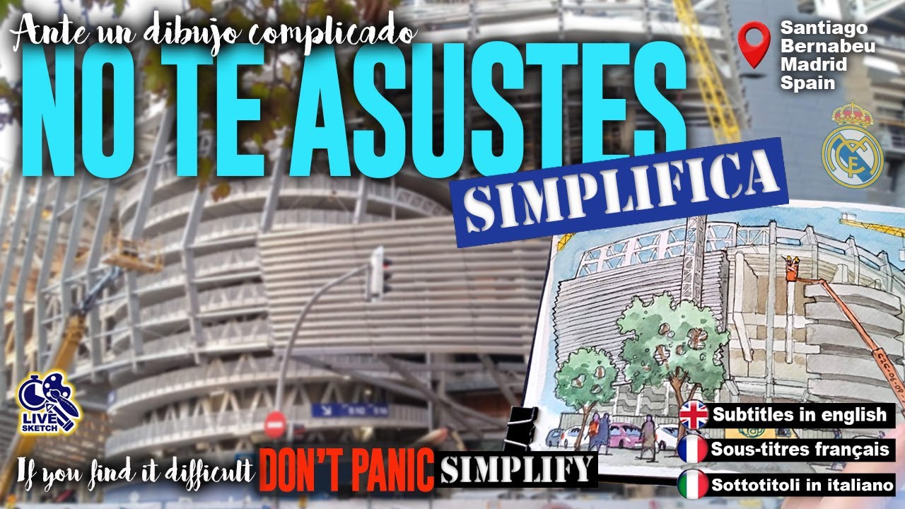 No te asustes😱 ante un dibujo🎨 difícil, aprende a SIMPLIFICAR. Learn to simplify a difficult sketch.