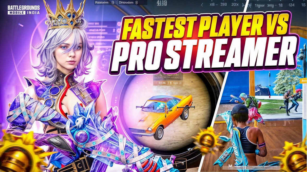 Fastest Player Vs Pro Streamer 🔥Intense Solo Vs Squad 1v4 Clutches In High Tier Lobby | BGMI Gamplay