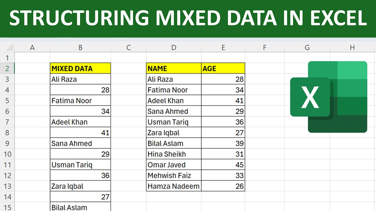 Structuring Mixed Data in Excel: A Complete Guide for Beginners