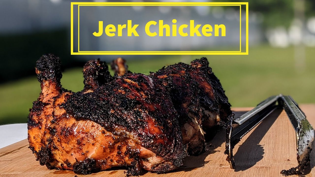 Easy Jerk Chicken On The Oklahoma Joe's Bronco Drum Smoker | Grilling Setup | Coconut Rum Glaze