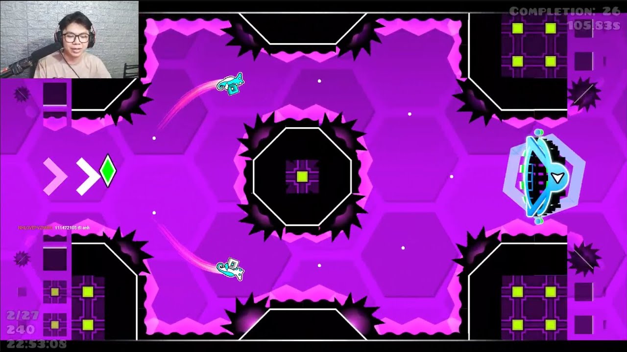 LongHunter played my old Geometry Dash level