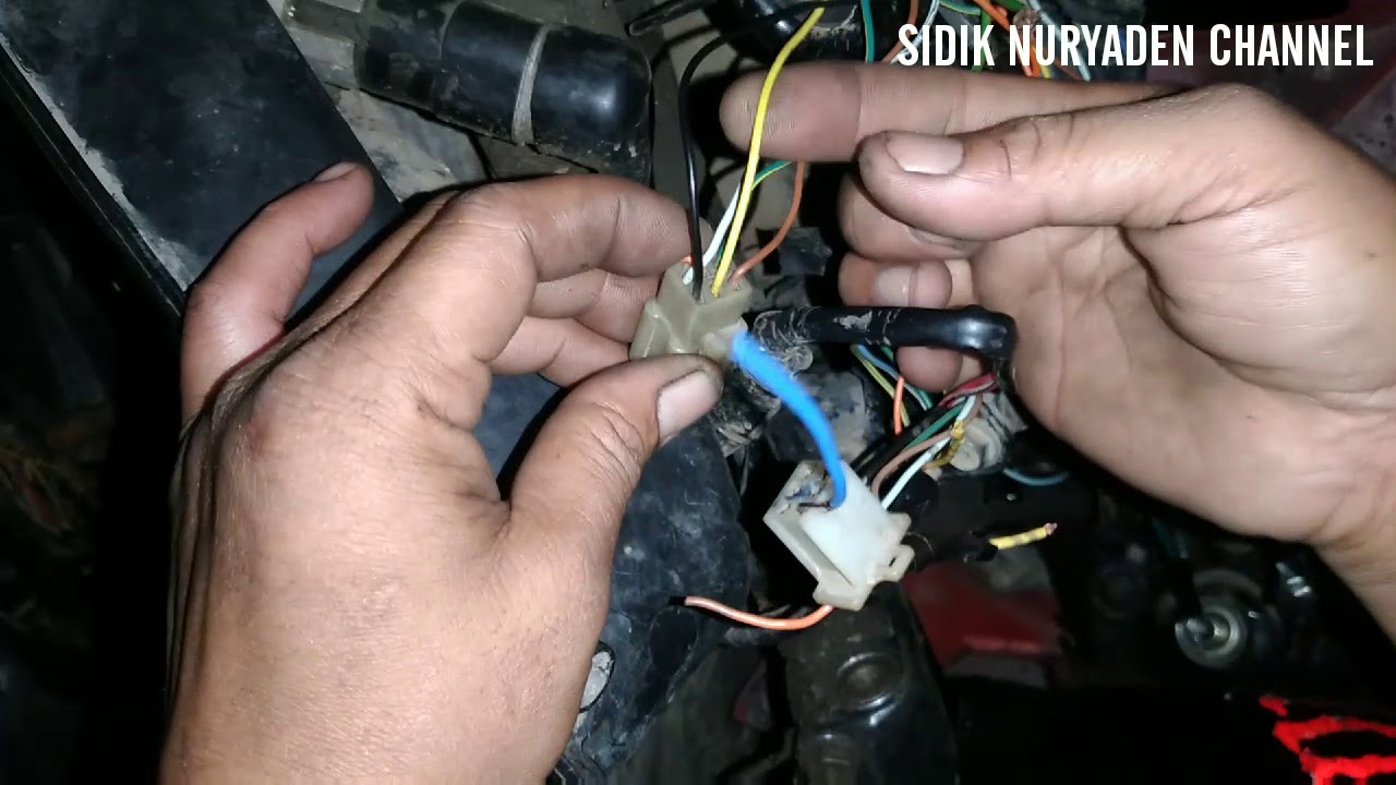 Cara Merubah Jalur Kabel Lampu Depan,Belakang,Seri Arus Ac Menjadi Dc Honda Beat/Vario Karbu.