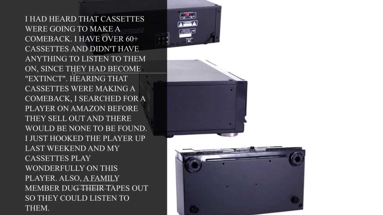 Pyle Home Digital Tuner Dual Cassette Deck | Media Player | Music Recording Device with RCA Cables