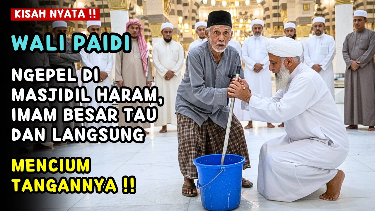 Wali Paidi Tangannya Dicium Imam Masjidil Haram Saat Ngepel… Ternyata Ini Alasannya