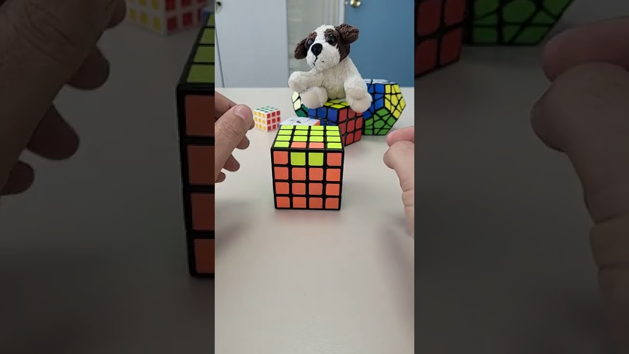 Paridad de la arista volteada del cubo 4x4, diferentes maneras de resoluci&oacute;n.Cubos de Rubik.#shorts