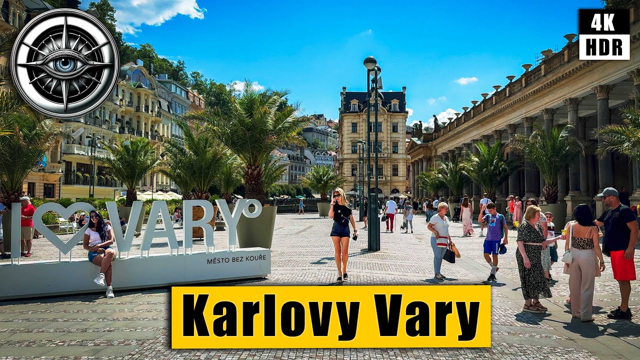 Fantastic city of Karlovy Vary - Walking tour 🇨🇿 Czech Republic 4K HDR ASMR