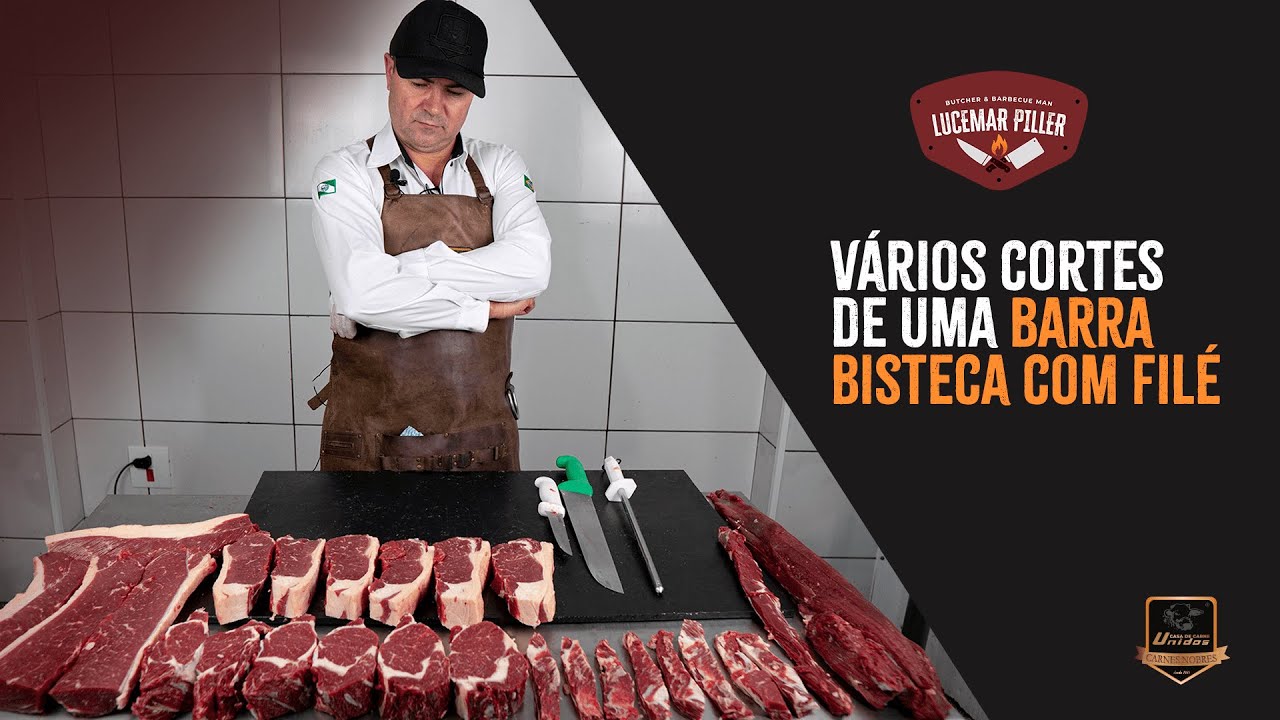 VÁRIOS CORTES DE UMA BARRA DE BISTECA COM FILÉ