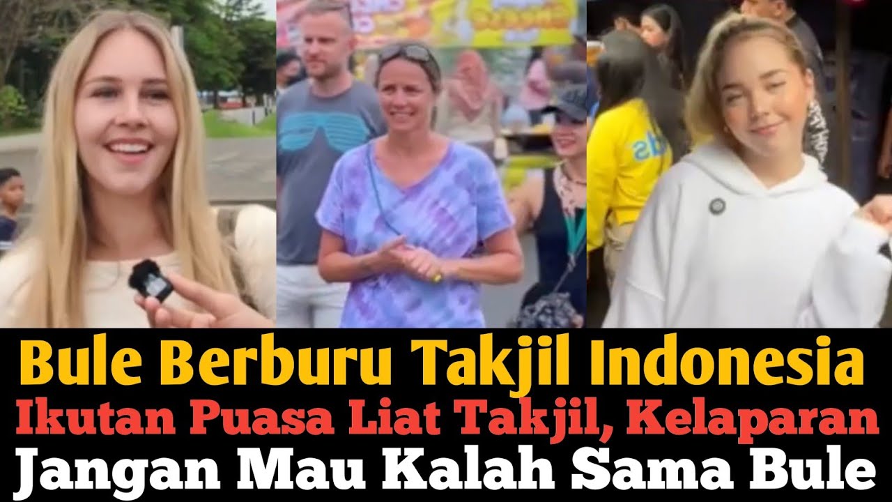 Bule Keliling Pasar Takjil Indonesia! Godaan Puasa Berat Banget
