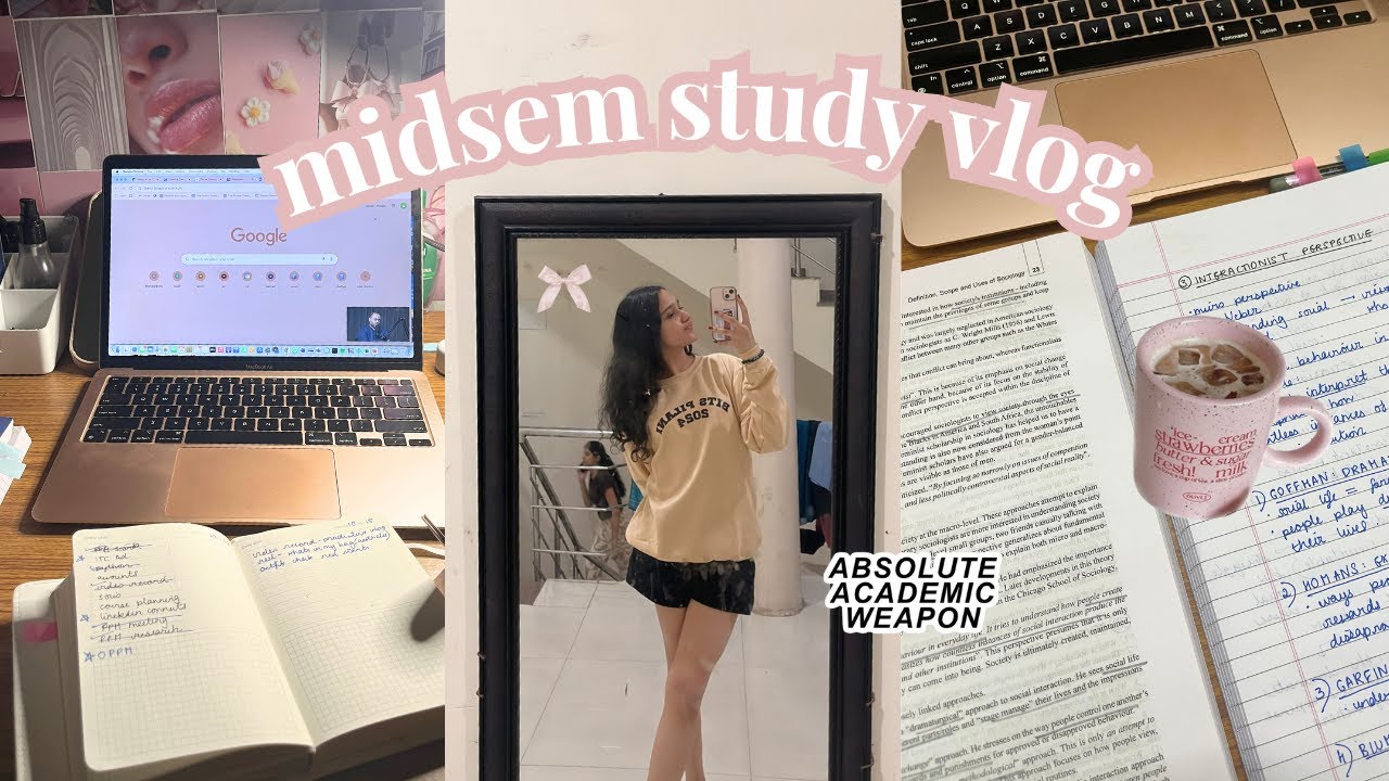 STUDY WITH ME 📓✨ college midsem exams | business school diaries ep 5 | iim jammu
