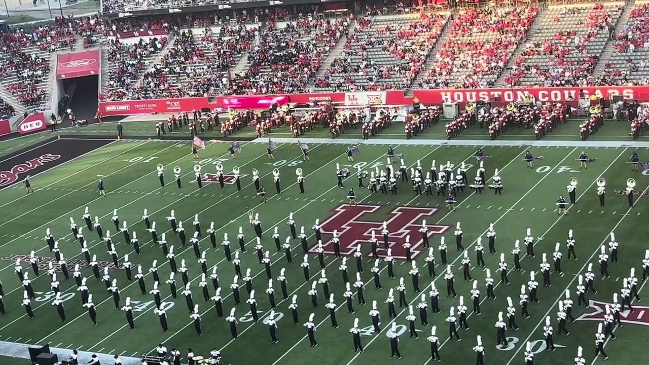 11-22-2025 The TCU Horned Frog Marching Band perform at halftime during the game at Houston.