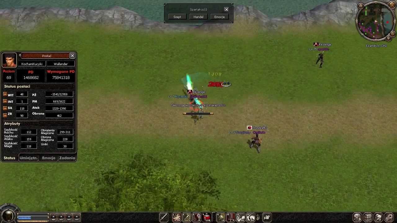 Metin2.PL Exandros - Wallander (69lvl) vs. PvP #001 + Pokaz Eq