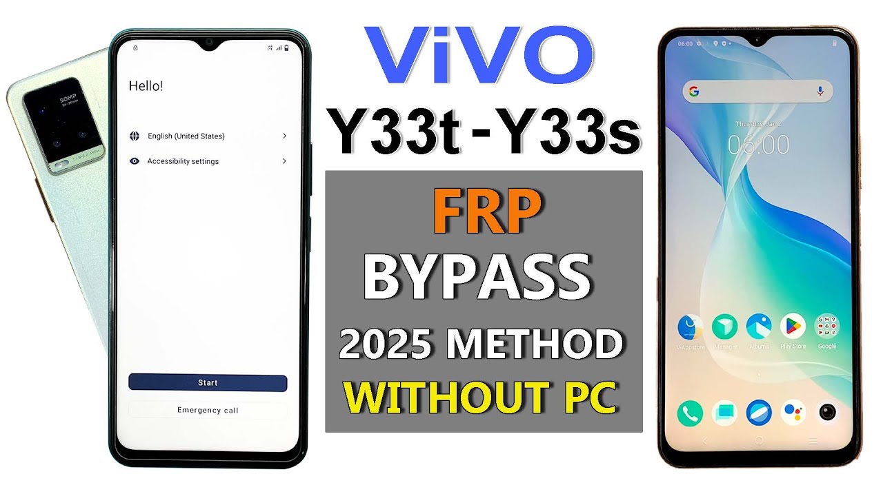 Vivo Y33t/ Y33s Frp Bypass Android 13 | New Tricks 2025 | Vivo Y33t/ Y33s Google Account Bypass |