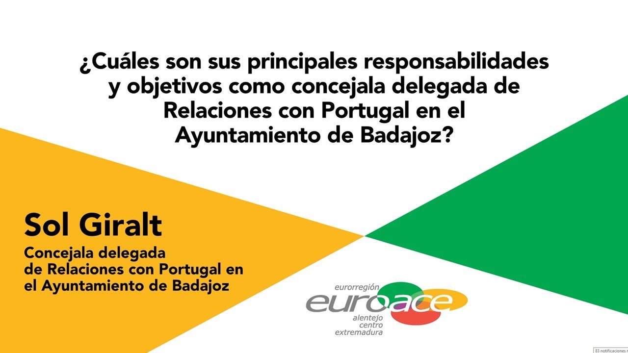Sol Giralt - Concejal delegada de Relaciones con Portugal del Ayuntamiento de Badajoz