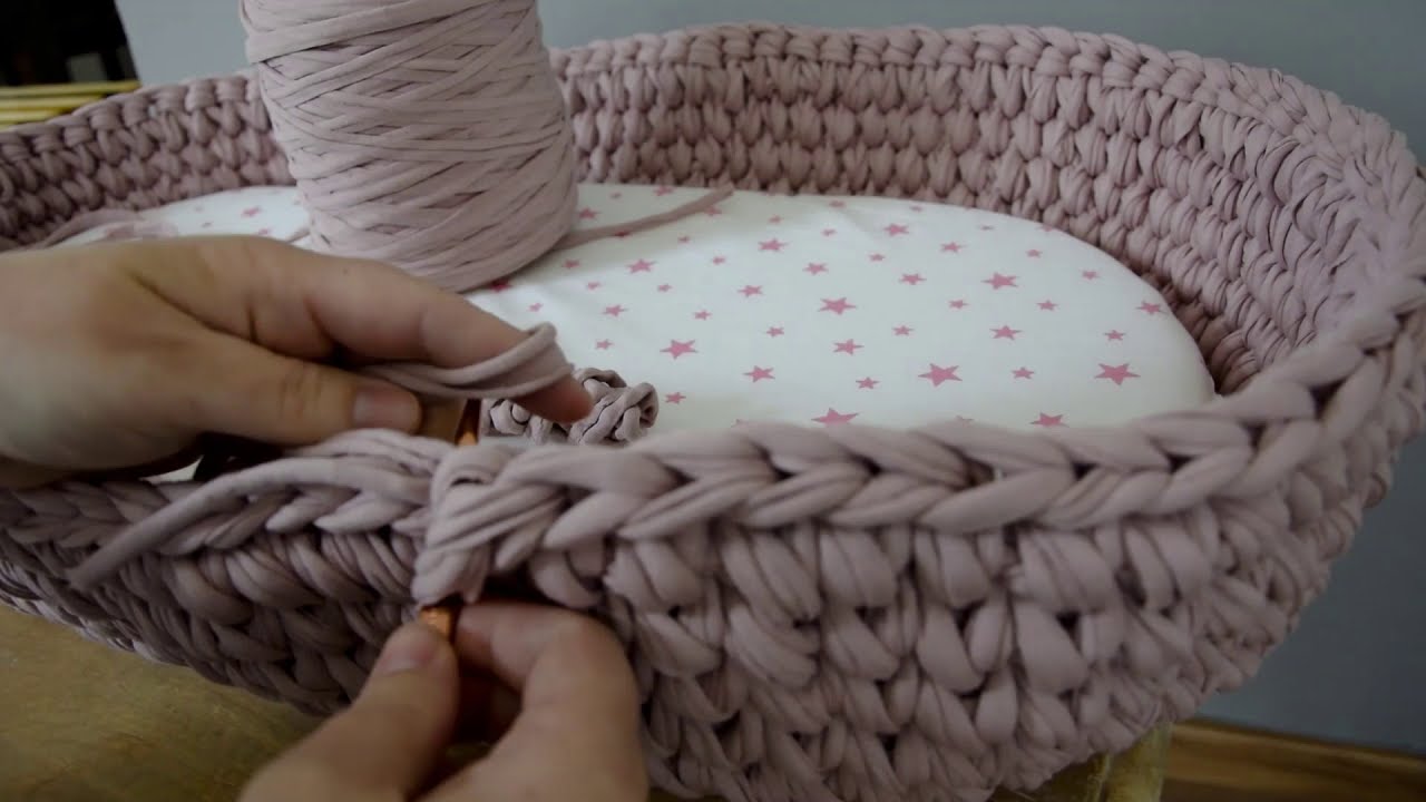 Schöner Babykorb :)Anleitung zum häkeln. Schau mal rein, Anfänger geeignet. Das original aus DE