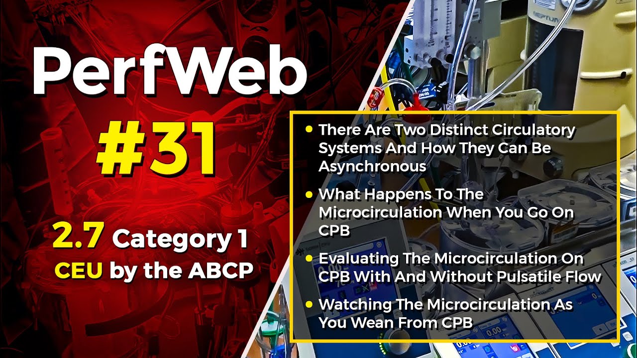 There are two distinct circulatory systems and how they can be asynchronous. Microcirculation on CPB