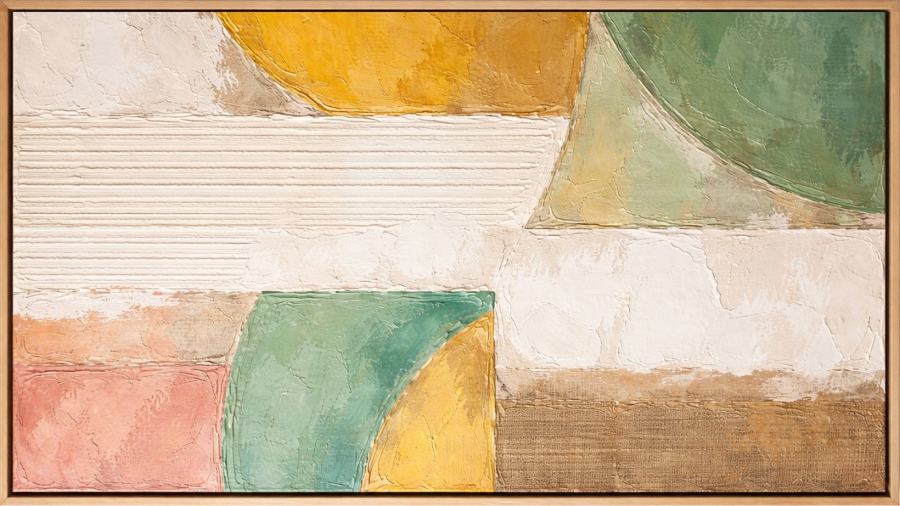 Warm Abstract Harmony – Frame TV Art (No Music) | Minimal Wall Art for Interiors