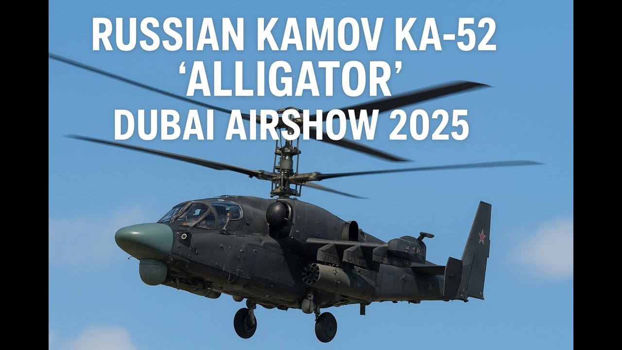 Russian Kamov Ka-52 ‘Alligator’ – Full Tactical Flight Display at the Dubai Airshow 2025