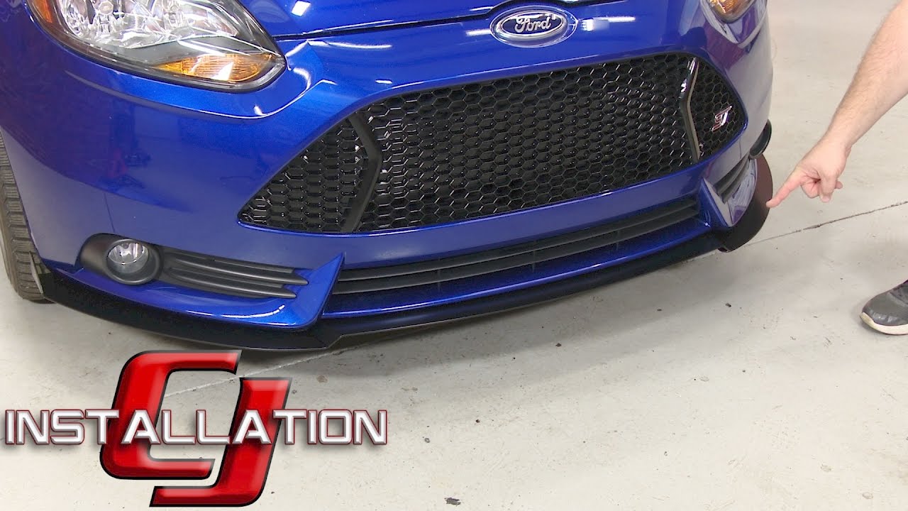 Focus ST Rally Innovations Front Splitter 3-Piece Matte Black Aluminum 2013-2014 Installation