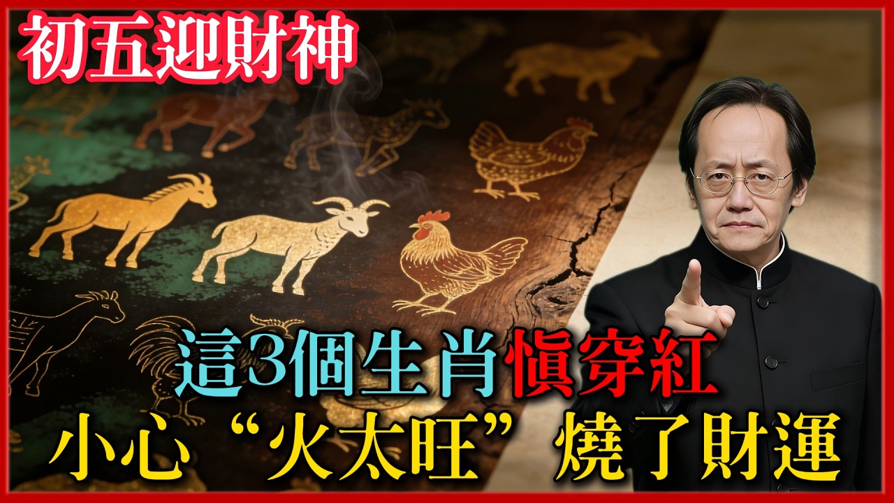 2026丙午火馬年：大年初五迎財神，這3個生肖慎穿紅，小心&ldquo;火太旺&rdquo;燒了財運！#倪海廈 #易經 #黃曆 #命理