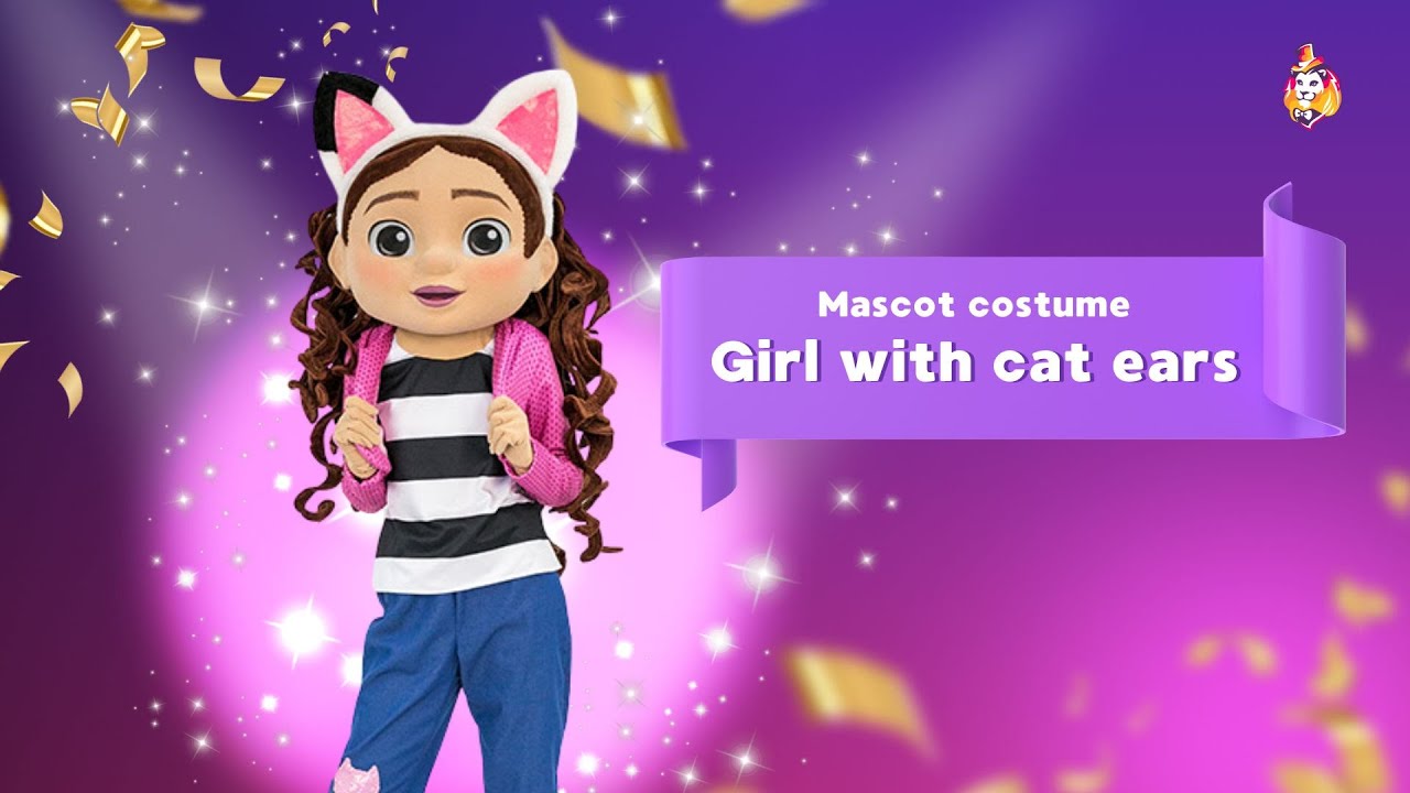 Girl with cat ears Mascot Costume