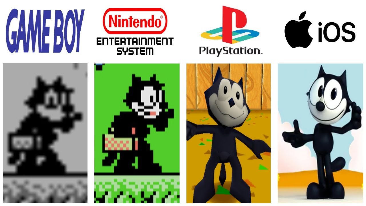 EVOLUTION OF FELIX THE CAT GAMES #playstation #nintendo #retrogaming #games #evolution #allgames