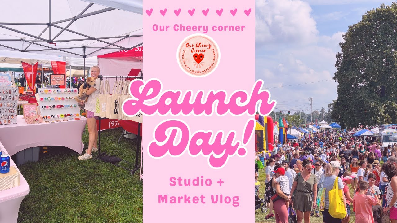 Launching punch needle kits, new heat press, market prep!! // Studio Vlog