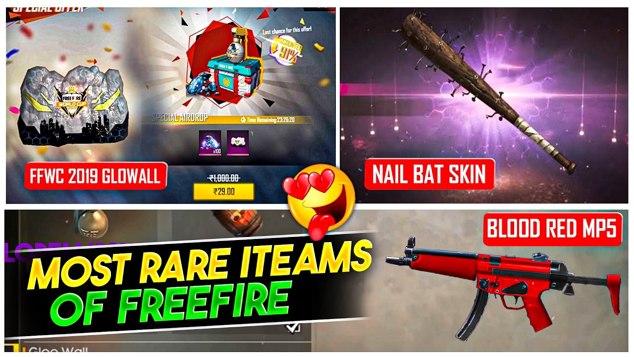 Most Rare Items Of Free Fire 🥵- ఎవ్వరి దగ్గర వుండానివి !💯