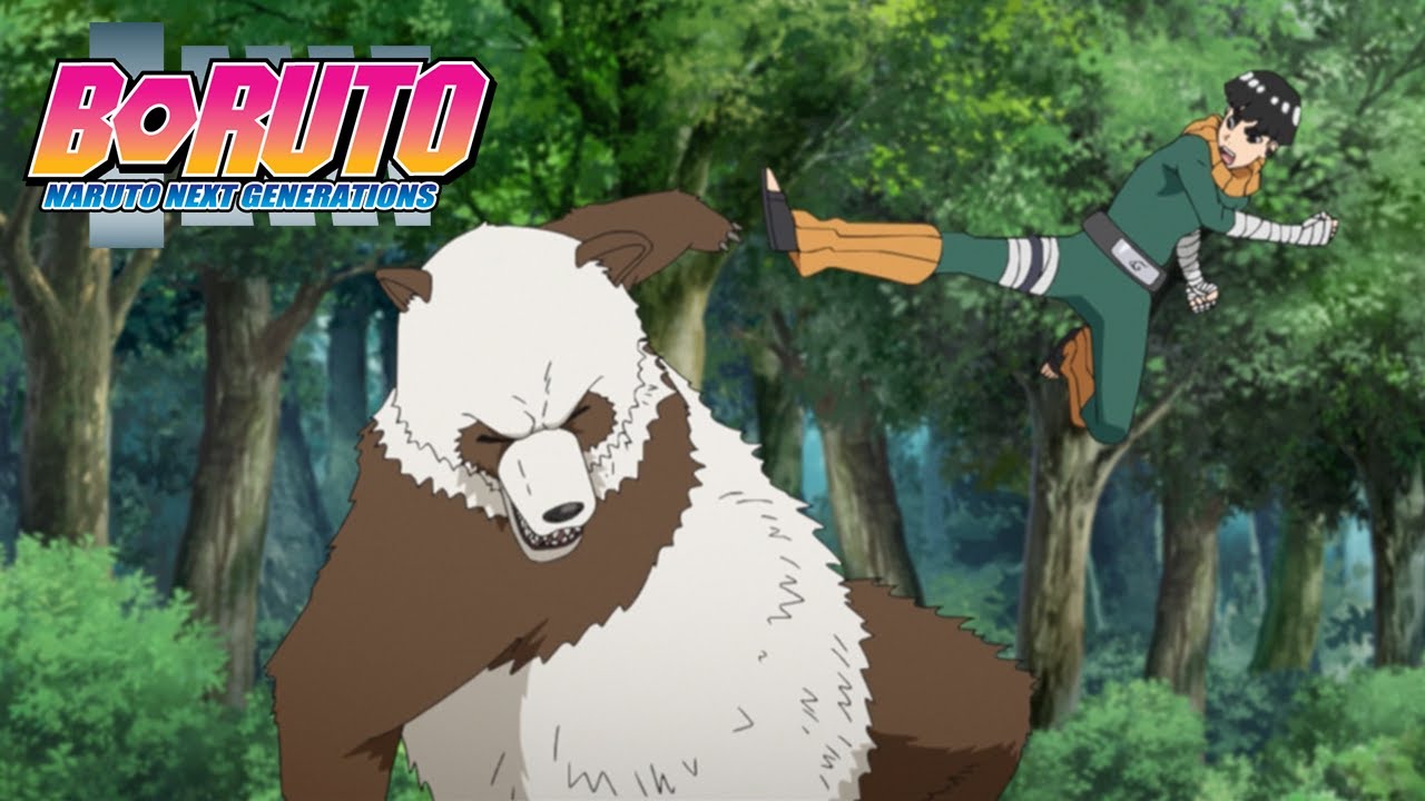 Metal Lee Fights a Bear | Boruto: Naruto Next Generations