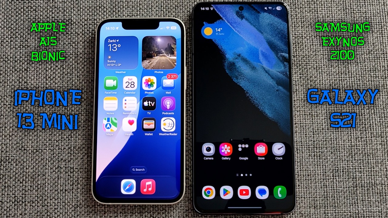 iPhone 13 mini (A15 Bionic / 4GB) vs Samsung Galaxy S21 (Exynos 2100 / 8GB) - Speed Test 2026