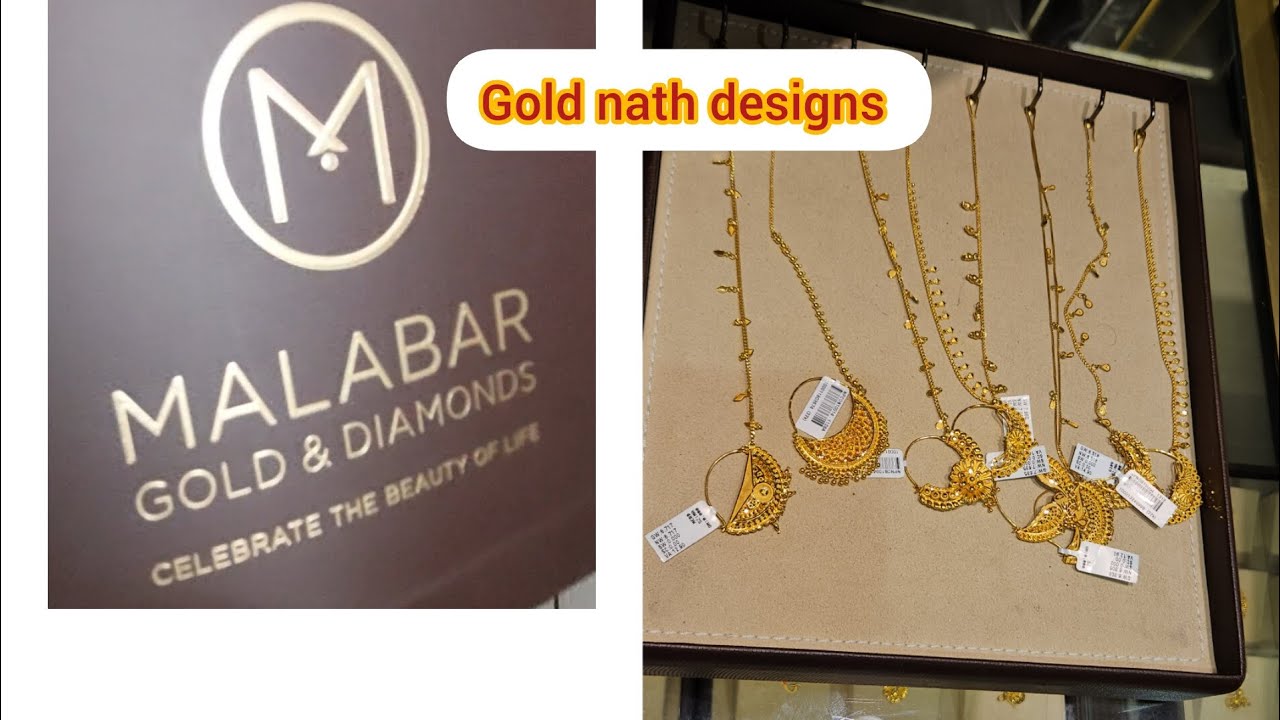 Malabar Gold nath designs/latest gold nath designs with price