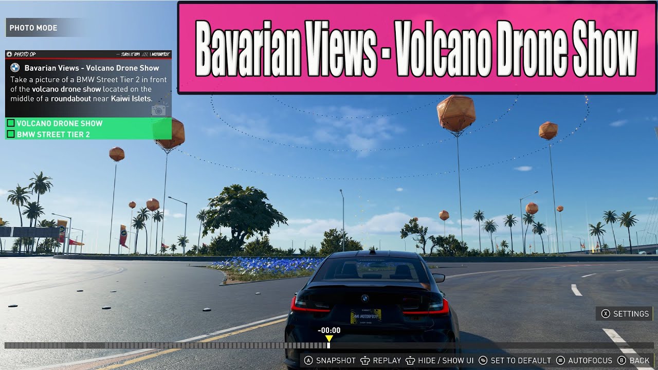 The Crew Motorfest Photo Ops Bavarian Views - Volcano Drone Show - Kaiwi Islets