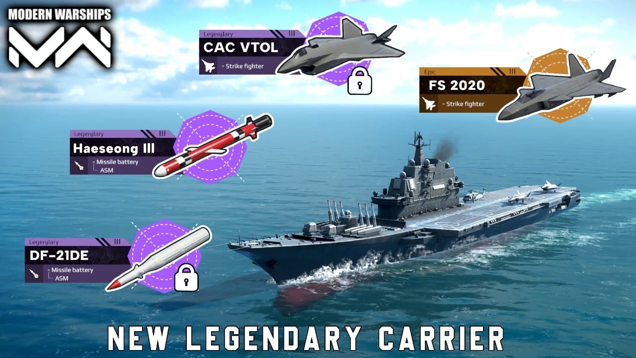 New VIP Legendary Carrier of Valentine's Day Event / Modern Warships _ gameplay