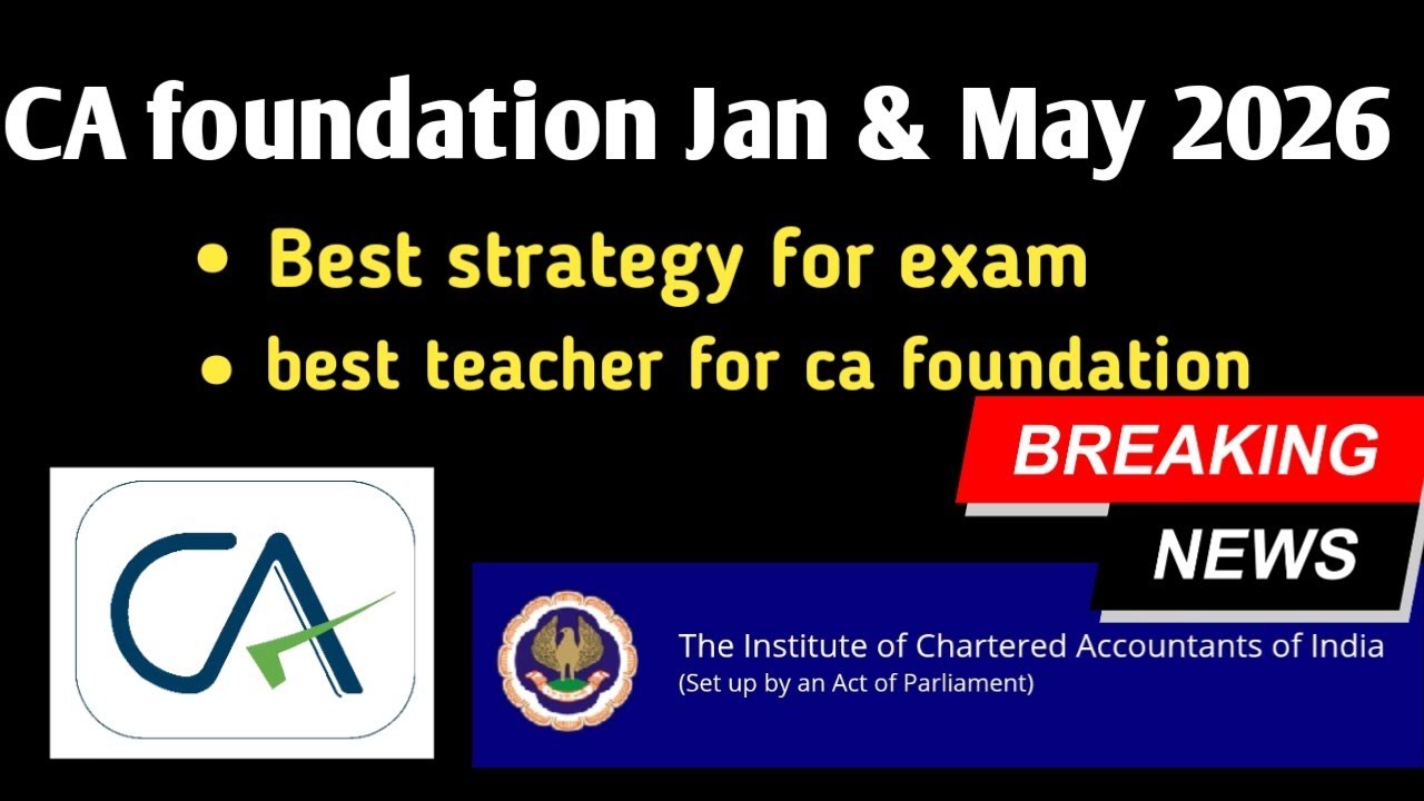 Ca foundation Jan 2026 and may 2026 best strategy video #ca #cafoundation #exampreparation #exam 