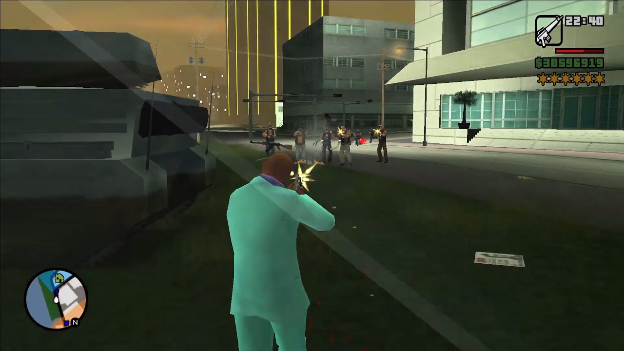 GTA SA [PC] (GTA Underground Mod) Gameplay 17 (Vice City Gang War + Wanted Level)