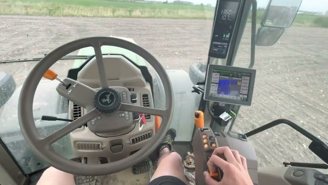 Roulage Des Semis de Tournesols | JD 6175 m Et Rouleaux 8 Mètres