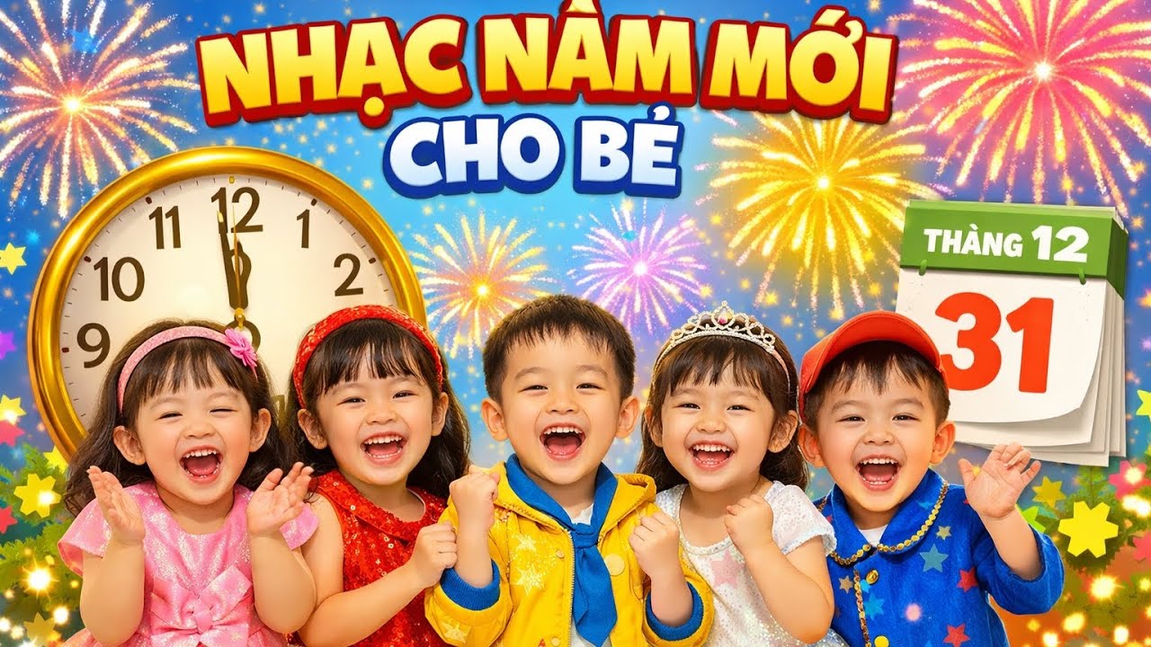Nhạc Thiếu Nhi Đón Năm Mới 🎆 Vui Nhộn Cho Bé 3–6 Tuổi | AI và bạn – Ngôi nhà tuổi thơ