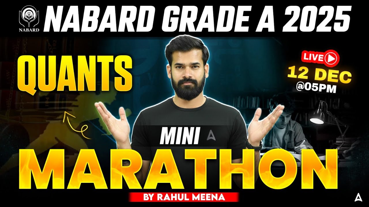 Quant Marathon for NABARD Grade A | NABARD Grade A Quants Mini Marathon | By Rahul Meena