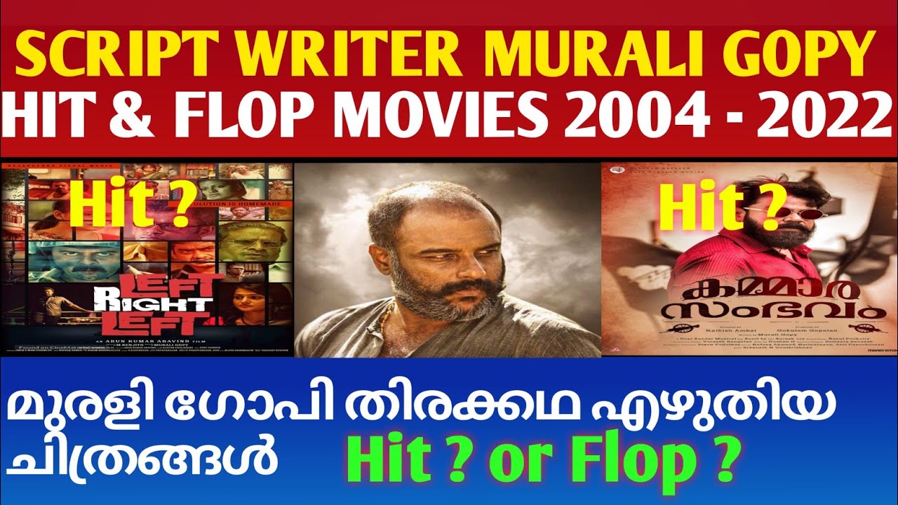 മുരളി ഗോപി തിരക്കഥ എഴുതിയ ചിത്രങ്ങൾ | Murali Gopy Hit and Flop Movies | Cinema Talks by Mr&Mrs