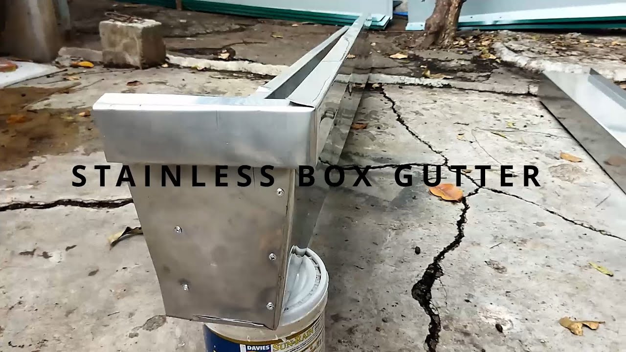 INSTALLING STAINLESS OUTSIDE GUTTER (PAANO NGA DIN BA MAGKANTO?)