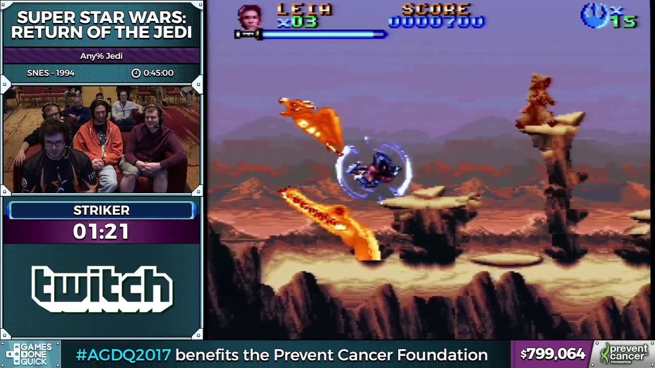 Super Star Wars: Return of the Jedi by Striker in 0:39:59 - AGDQ2017 - Part 149
