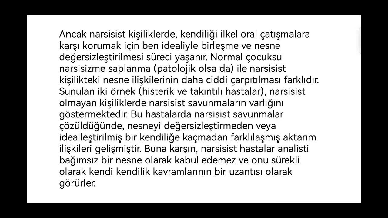 O. Kernberg, Sınır Durumlar ve Patolojik Narsisizm, Özden Önder Sarıoğlu