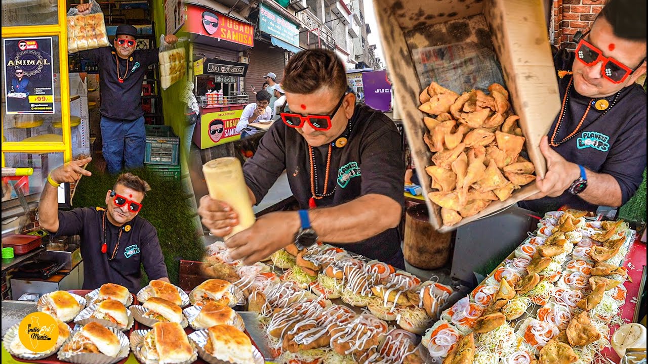 Vadodara Most Viral Jugadi Bhai Ka Jungli Bun Samosa Bulk Making Rs 50/- Only l Vadodara Street Food