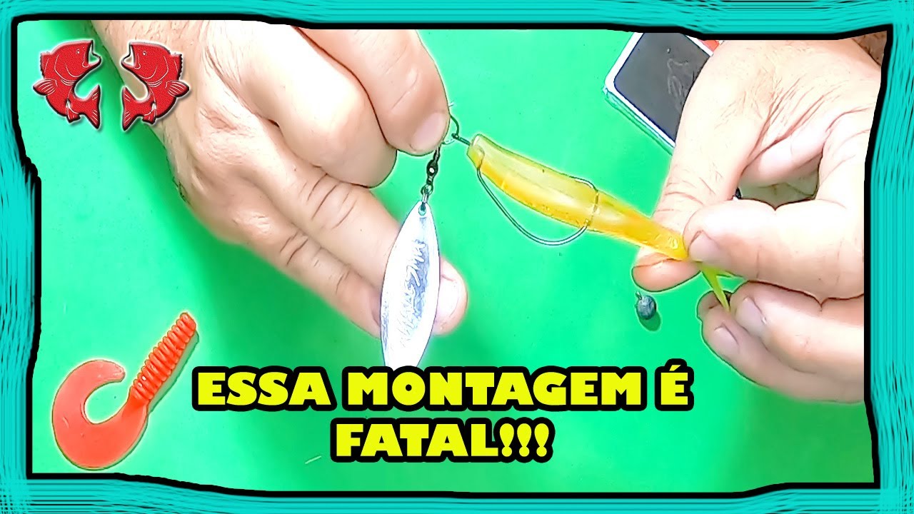 ESSA MONTAGEM &Eacute; MORTAL!!! COMO USAR O SPIN BLADE CAMALESMA - Dicas e Pescas