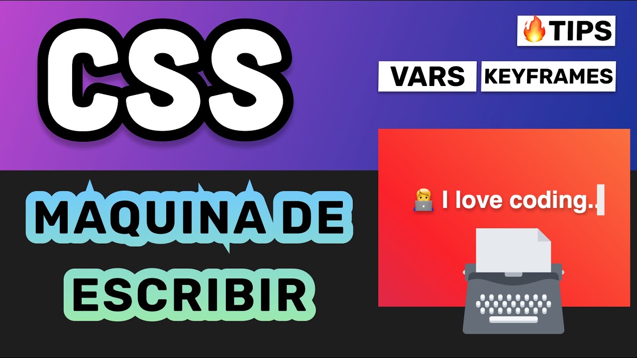 CSS Keyframes | Efecto Máquina de Escribir  #css