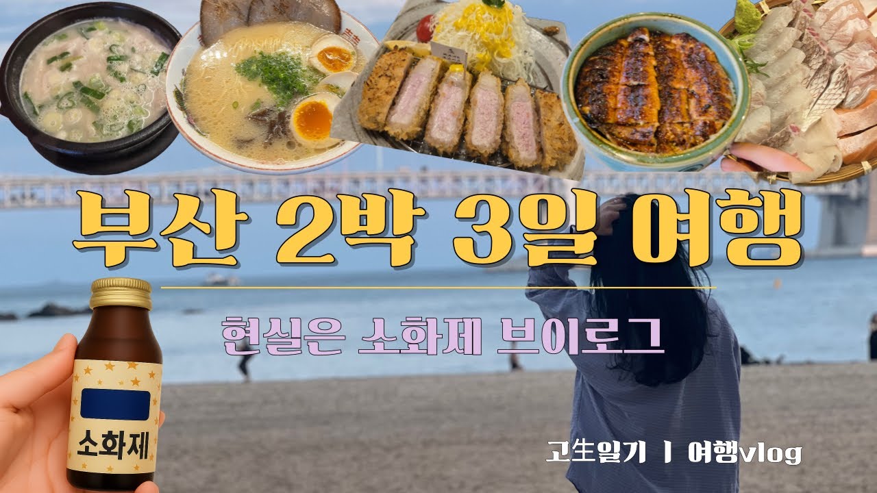 [여행브이로그] 부산2박3일 코스 | 광안리•해운대 맛집추천 | 첨벙,톤쇼우,해목,나가하마만게츠,수변최고돼지국밥 |  by. 고생일기 