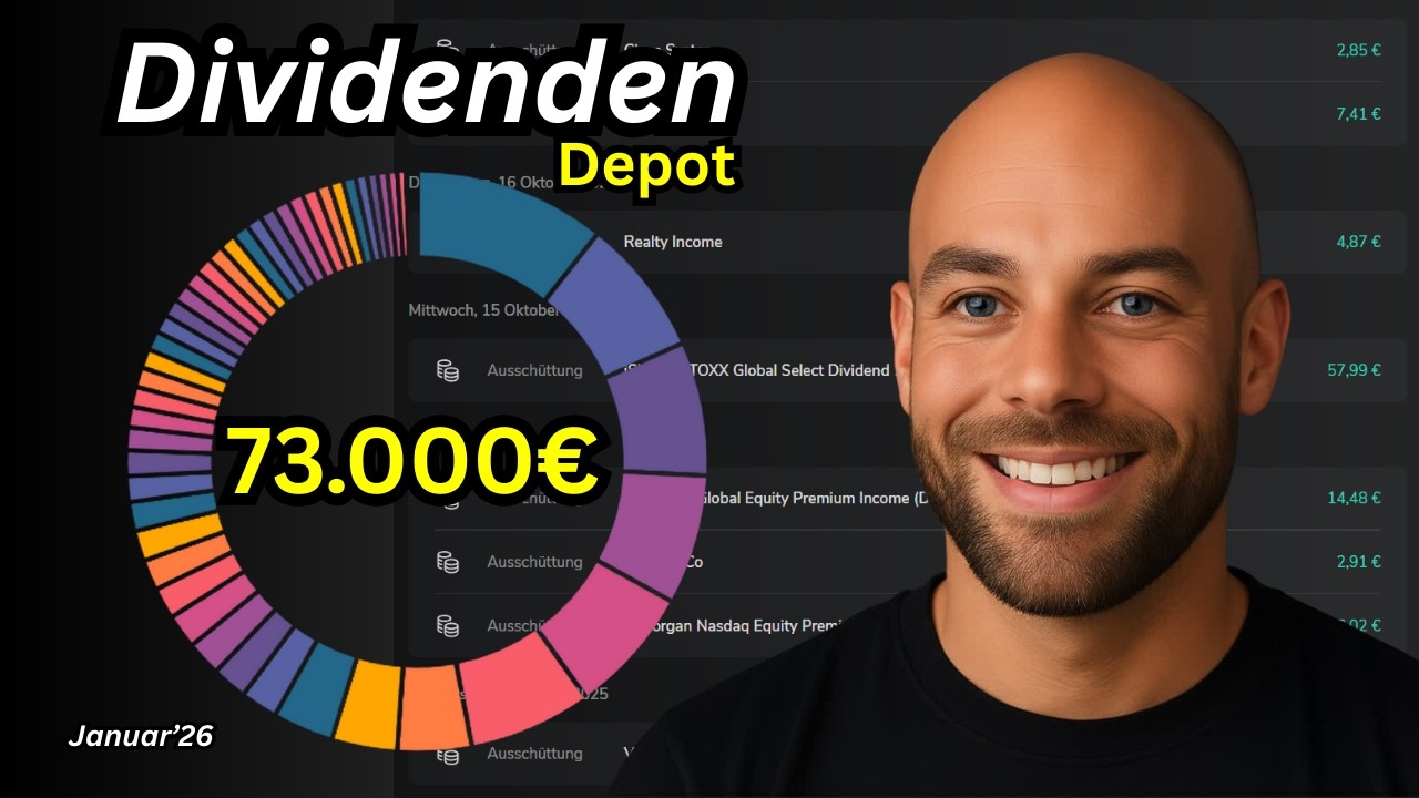 So viel Dividenden zahlt mein 73k Portfolio im Januar 2026 | Dividendenstrategie